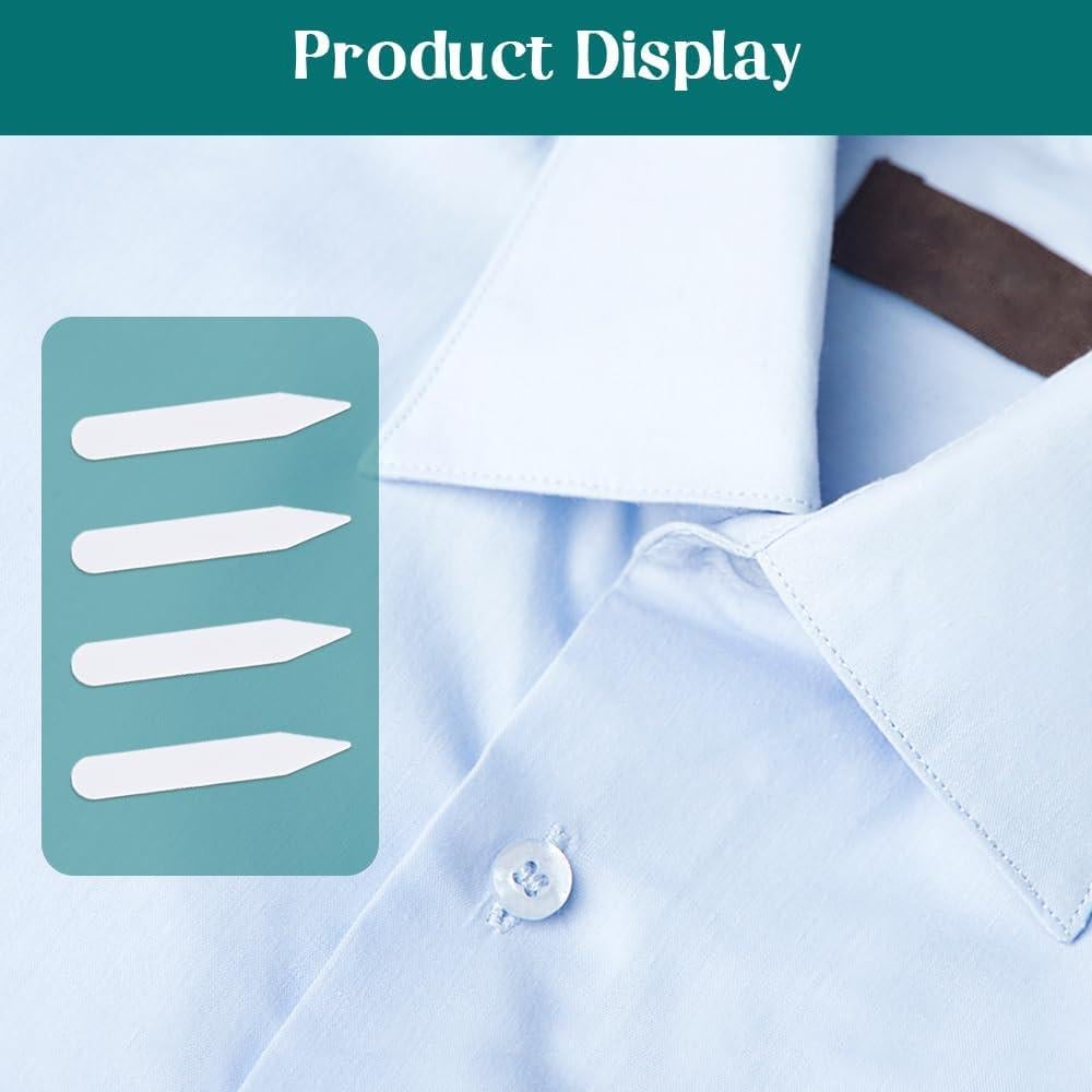 Collares de Plástico para Camisas de Hombre 100 Pcs - 4 Tamaños