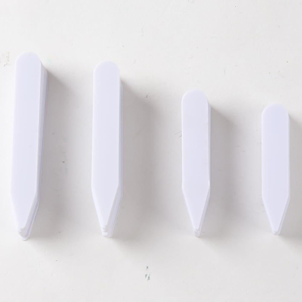 Collares de Plástico para Camisas de Hombre 100 Pcs - 4 Tamaños