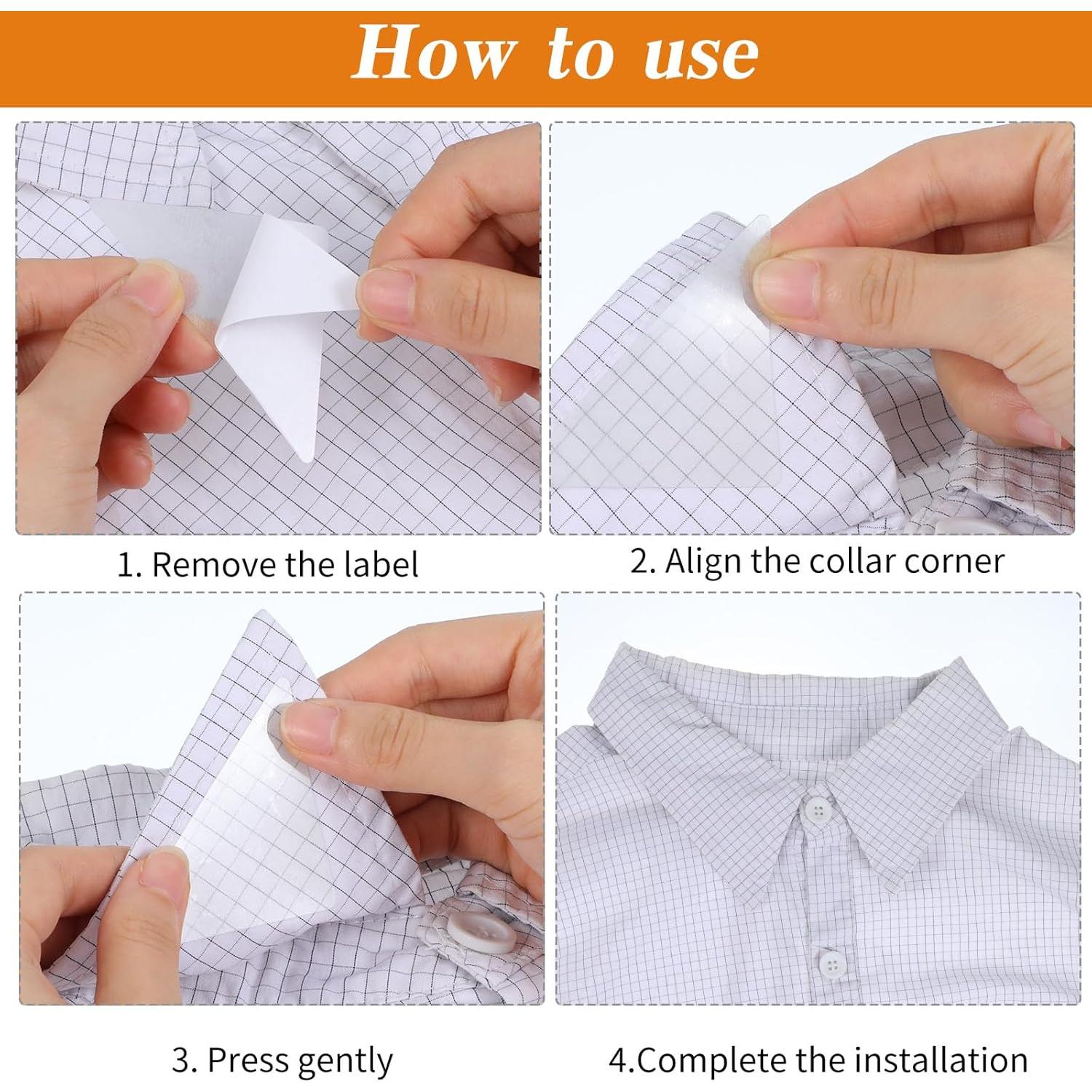 100 Puntos de Cuello Triangulares para Camisas Polo Guduling