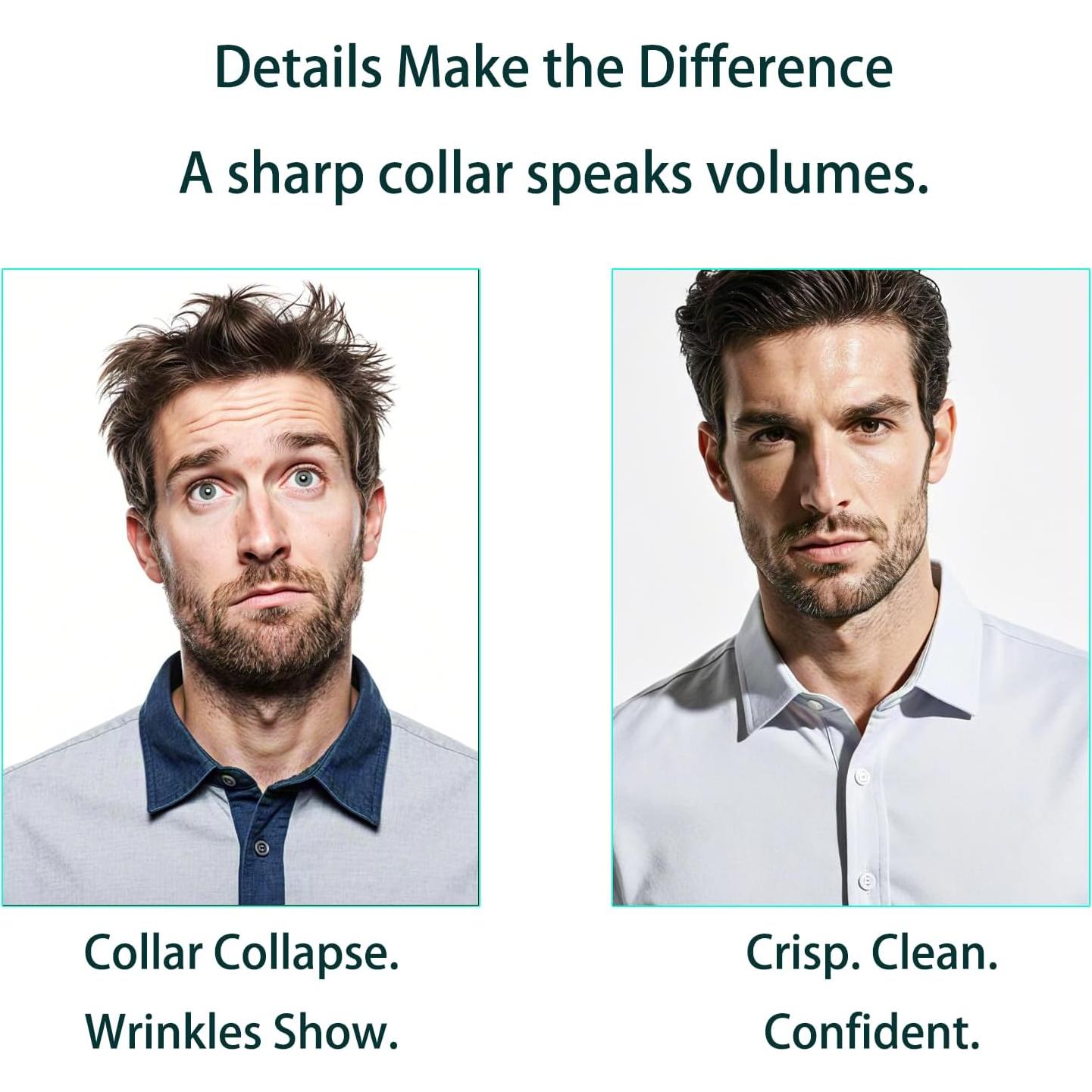 Permanentes para Cuellos de Camisas Kelyva 120PCS PVC Transparente