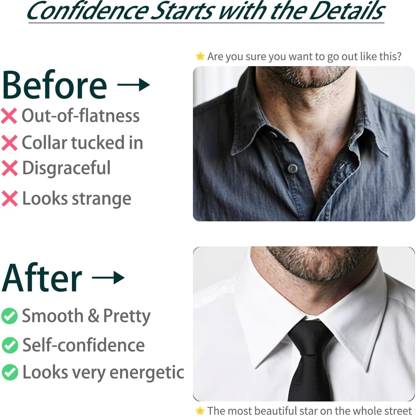 Permanentes para Cuellos de Camisas Kelyva 120PCS PVC Transparente