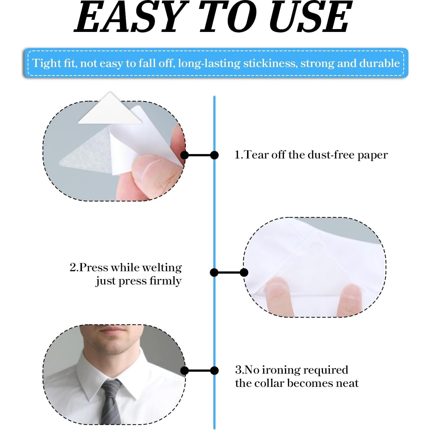 120 Soportes de Cuello Autoadhesivos ValueBargain para Camisas