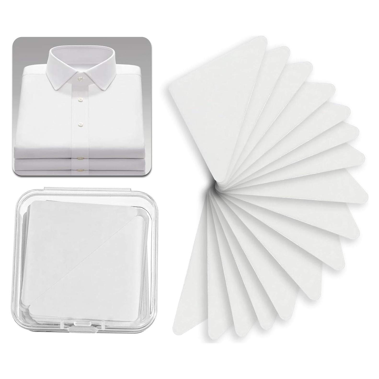 200 Soportes de Cuello para Camisas Polos QFGasre PVC Blanco