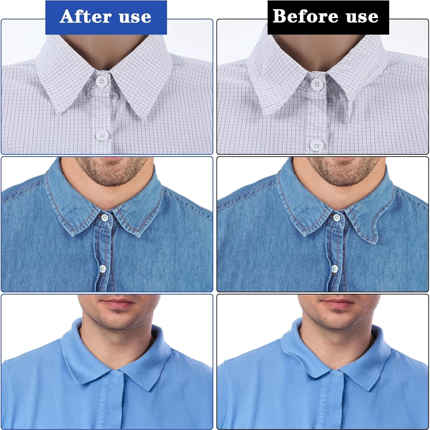 60 Soportes de Cuello Reutilizables Quilax para Camisas de Hombre