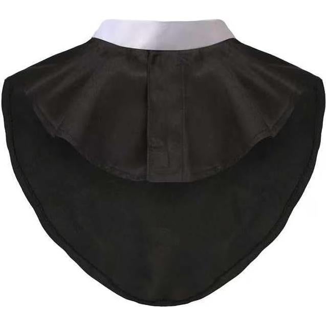 Collar Clerical Unisex Negro con Inserto Blanco - 2 Piezas