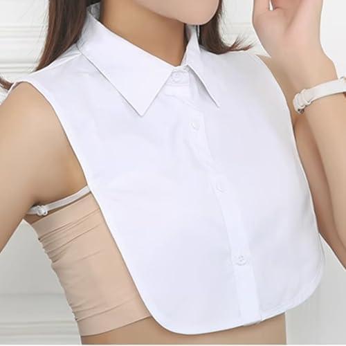 Cuello Desmontable Algodón Blanco Unisex - 6 Tamaños