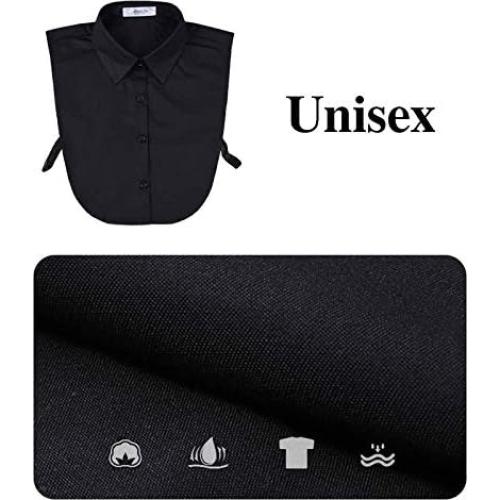 Collar Falso de Hombre Joyci 100% Algodón Negro