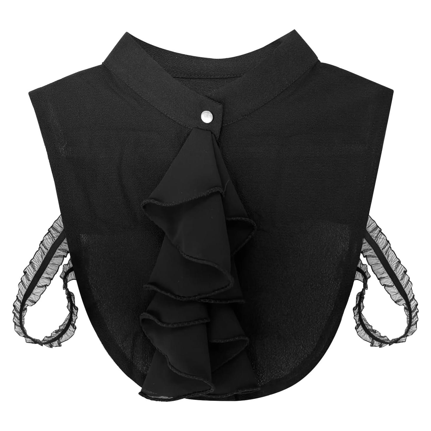 Collar de Raso Desmontable Negro MYAYD para Hombres 42cm