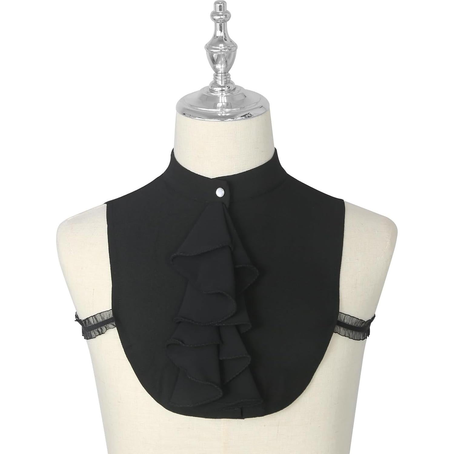 Collar de Raso Desmontable Negro MYAYD para Hombres 42cm