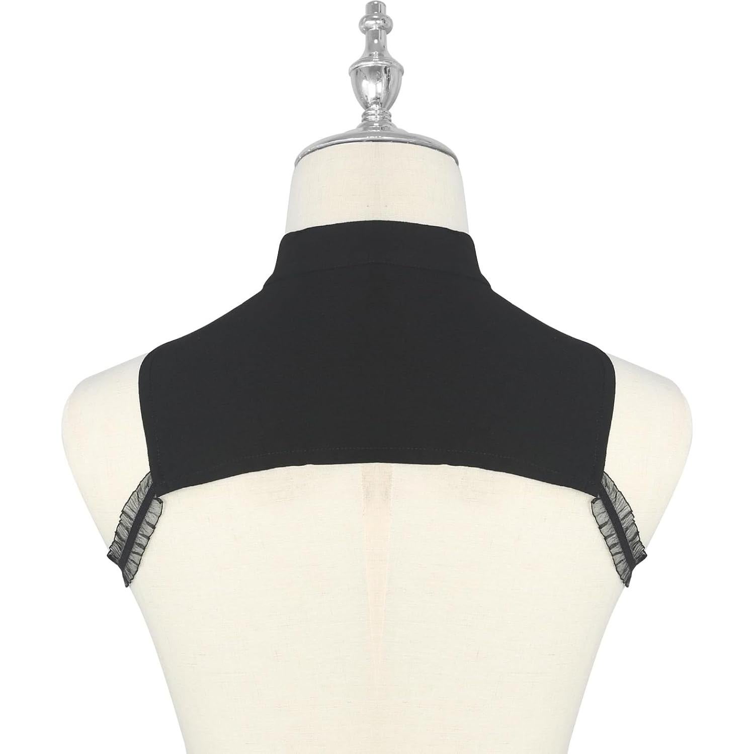 Collar de Raso Desmontable Negro MYAYD para Hombres 42cm