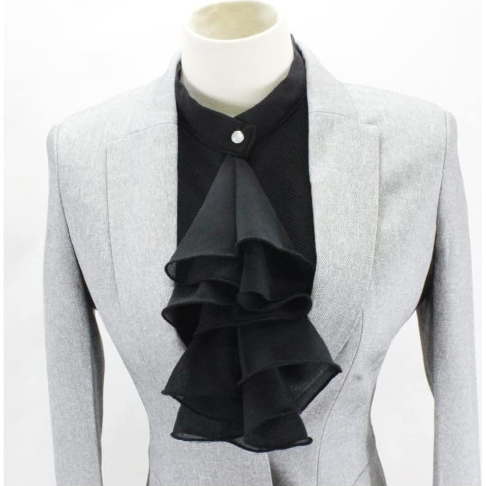 Collar de Raso Desmontable Negro MYAYD para Hombres 42cm