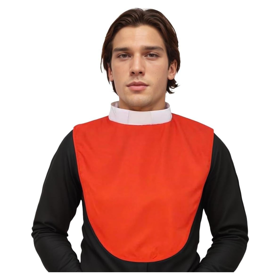 Disfraz Clerical Unisex Dickey Rojo para Pastor - Talla Única