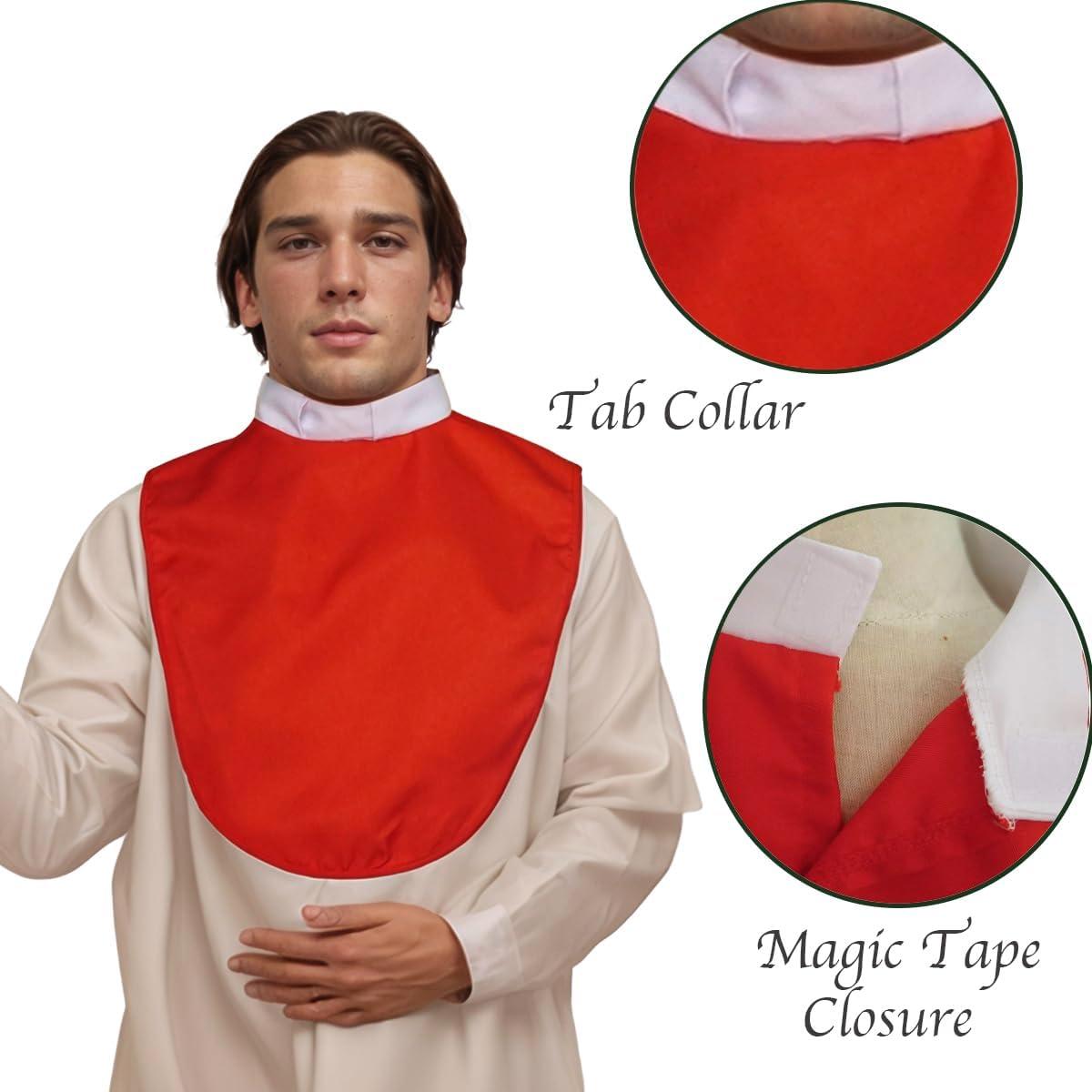 Disfraz Clerical Unisex Dickey Rojo para Pastor - Talla Única