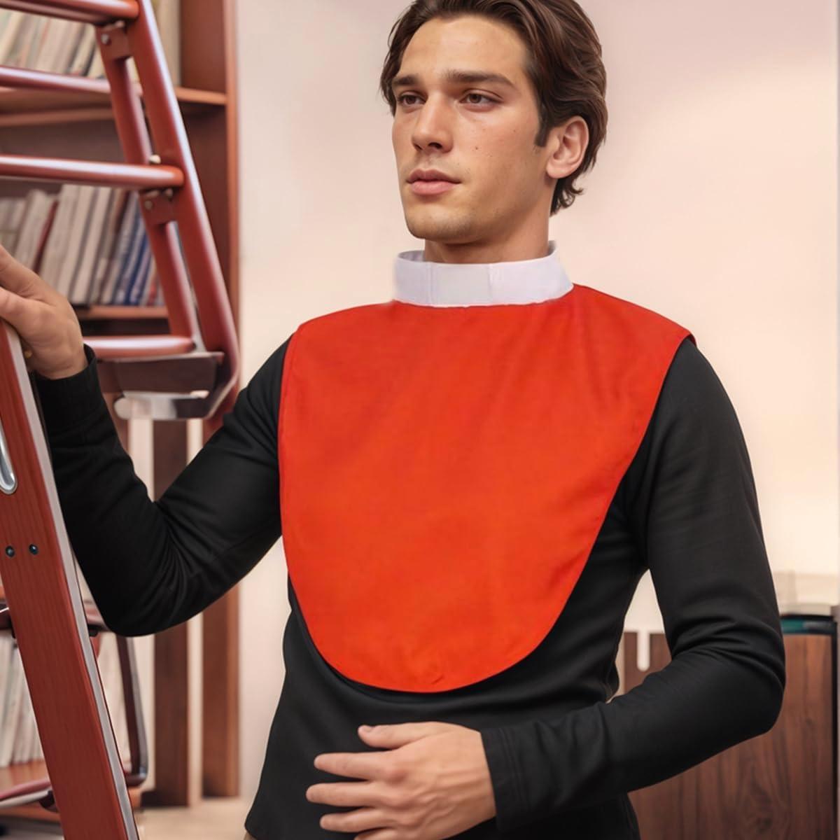 Disfraz Clerical Unisex Dickey Rojo para Pastor - Talla Única