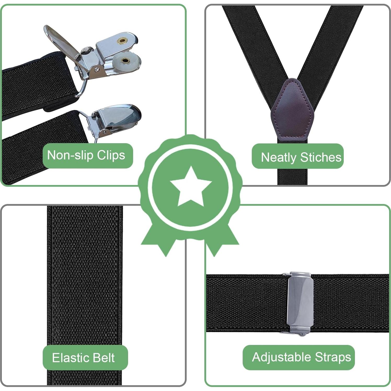 Soportes de Camisa Ajustables Tucker para Hombres - 1 Par