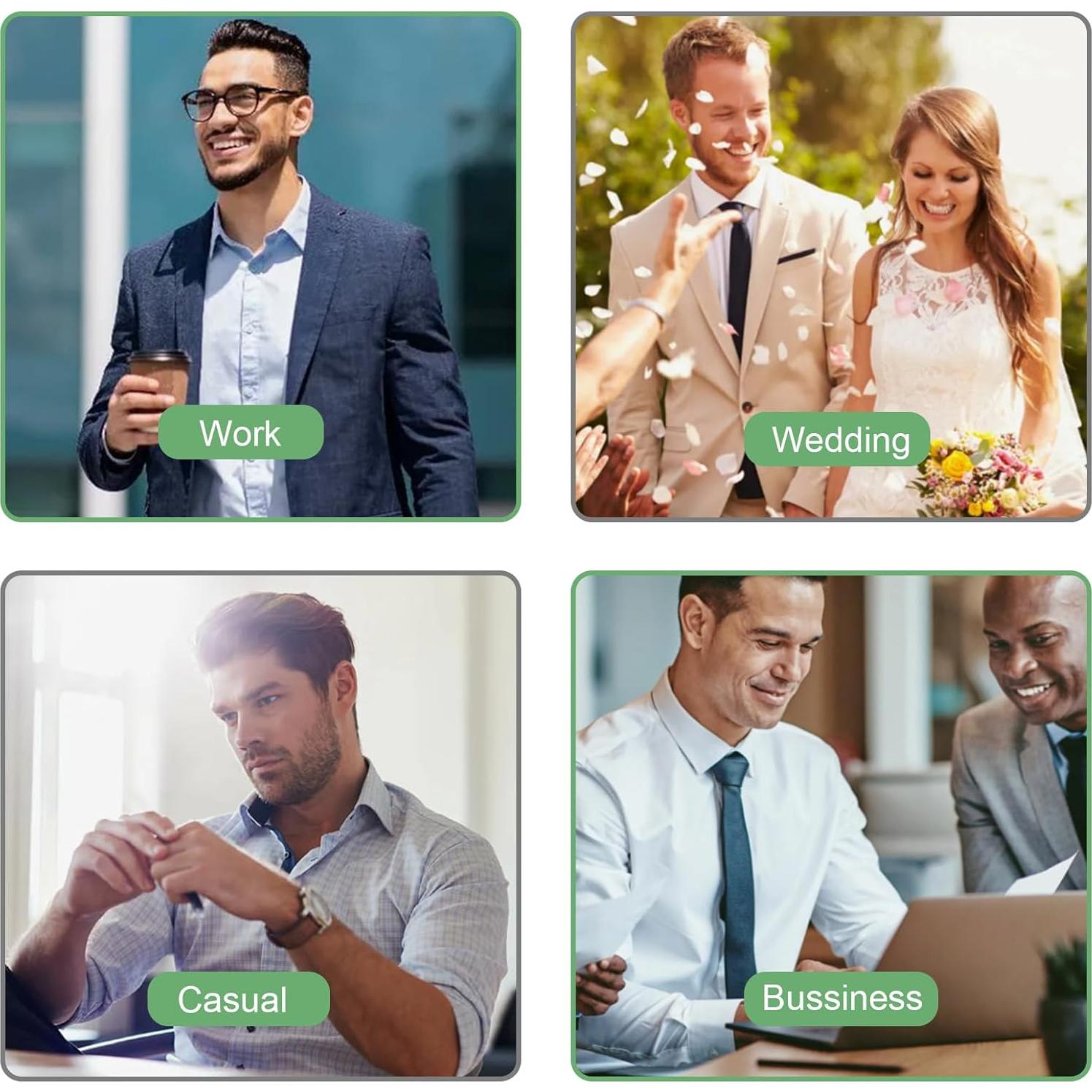 Soportes de Camisa Ajustables Tucker para Hombres - 1 Par