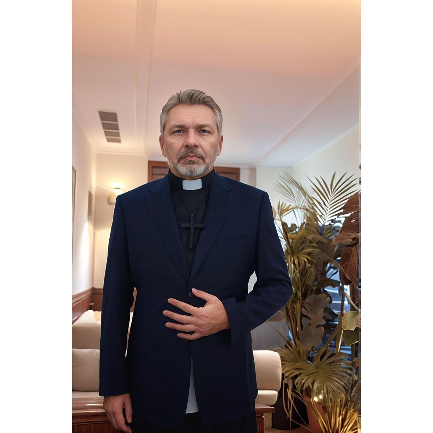 Cuellos Clericales Ajustables Auroeyfairy 2pcs Unisex Negro