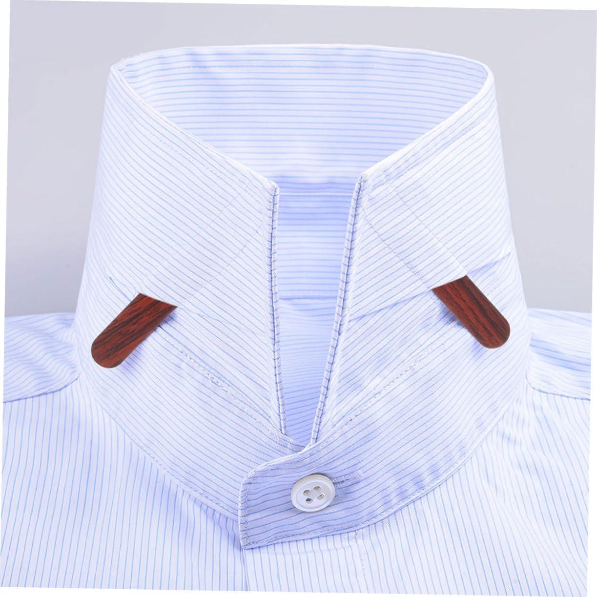 Soportes de Cuello de Madera LIFKOME para Camisas de Hombre - 2 Pares