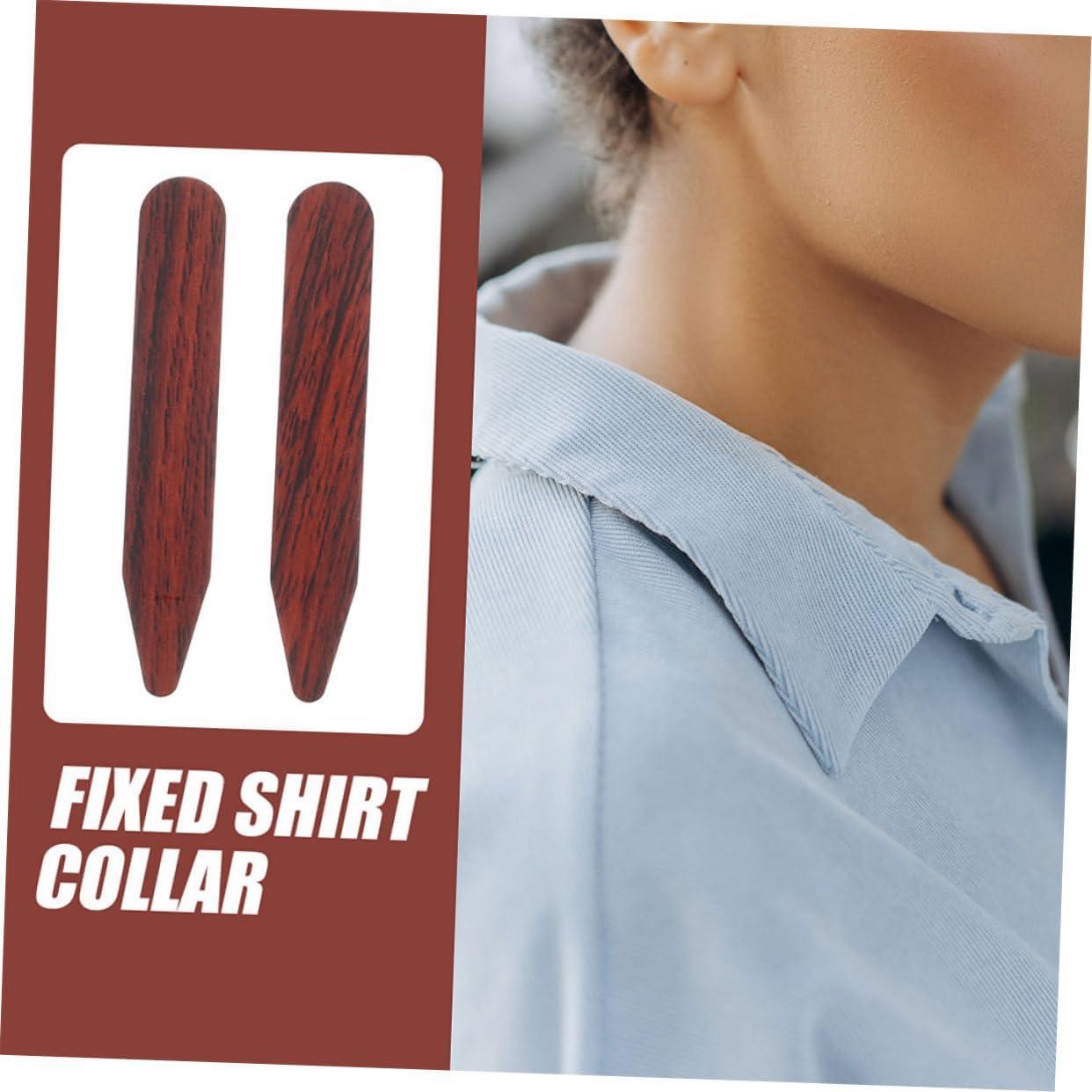 Soportes de Cuello de Madera LIFKOME para Camisas de Hombre - 2 Pares
