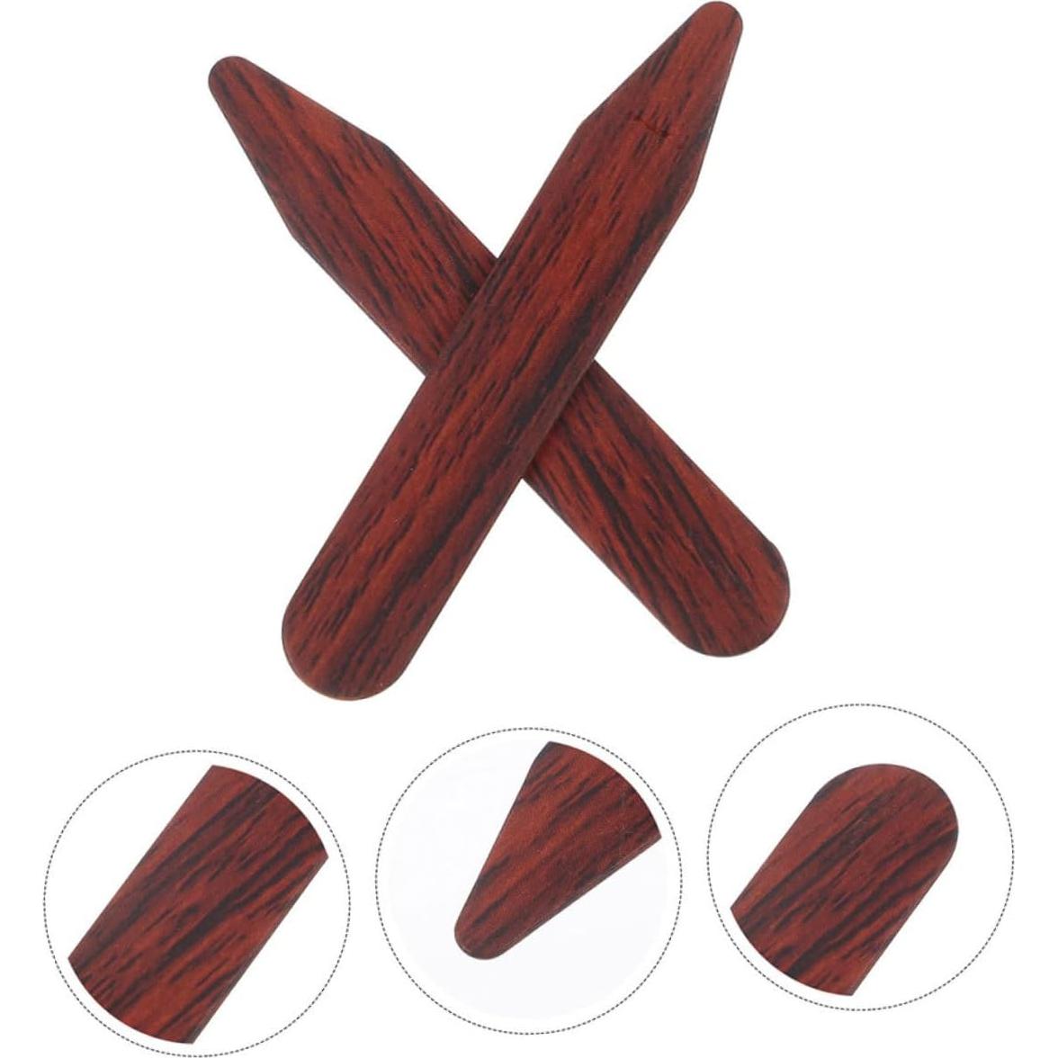 Soportes de Cuello de Madera LIFKOME para Camisas de Hombre - 2 Pares