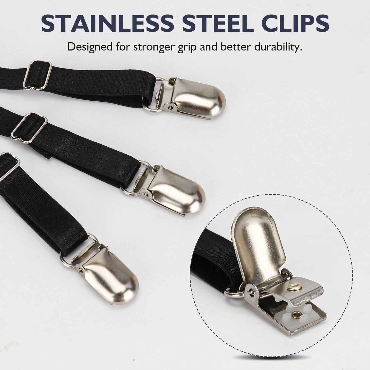 Soportes de Camisa ZKENIRD para Hombres - Antideslizantes y Ajustables