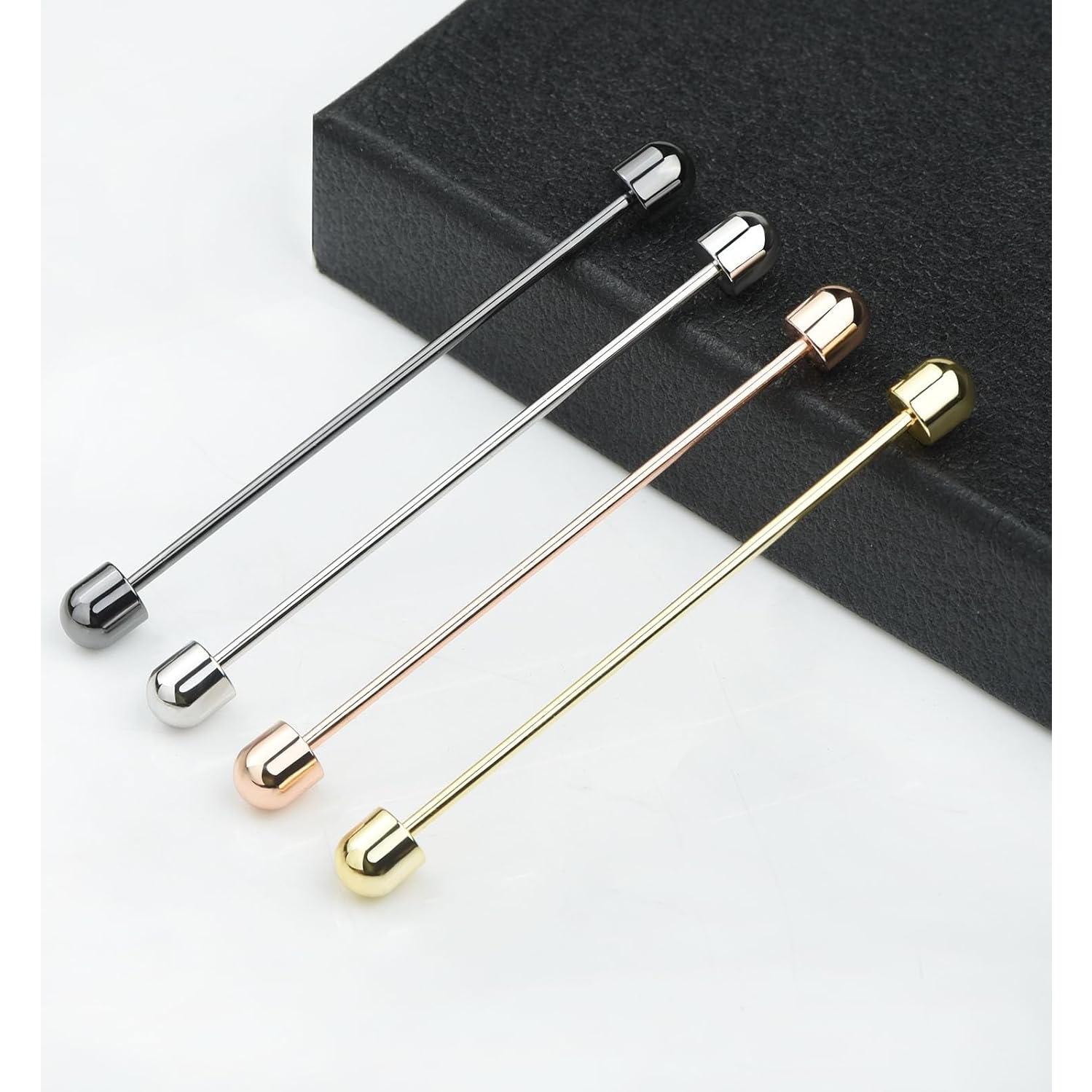Conjunto de 4 Pinzas de Corbata y Barra de Cuello ViVDuo
