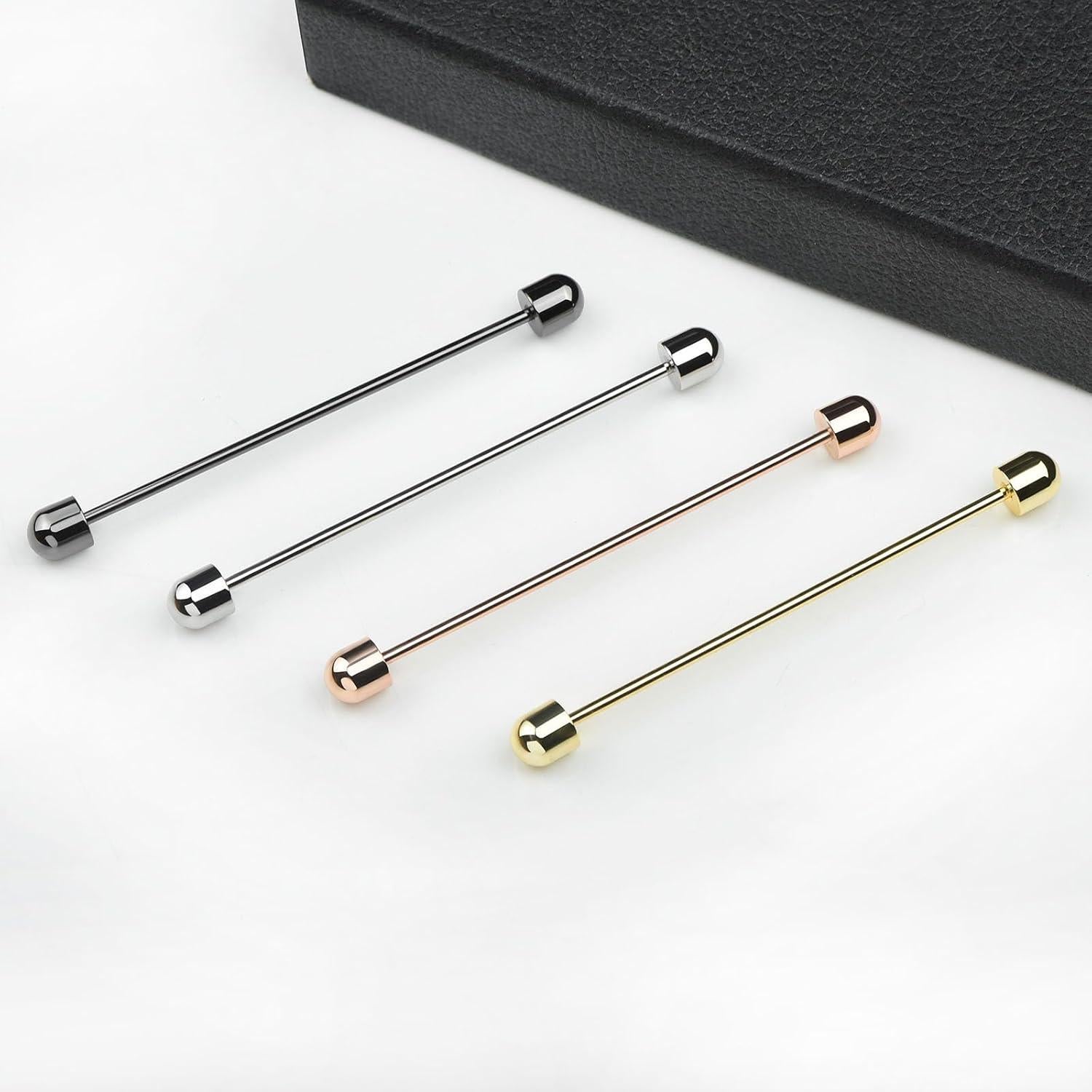 Conjunto de 4 Pinzas de Corbata y Barra de Cuello ViVDuo