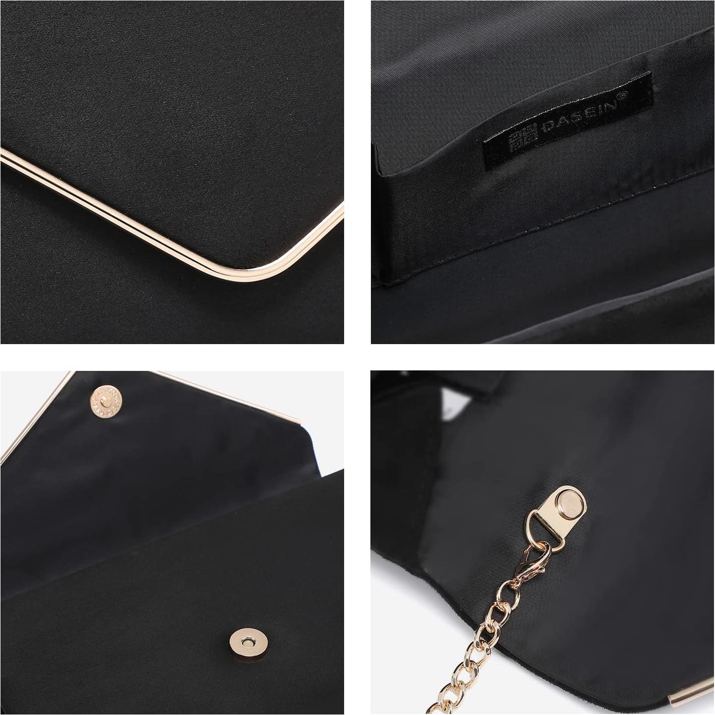 Bolso de Noche Dasein para Mujeres - Clutch Elegante Negro