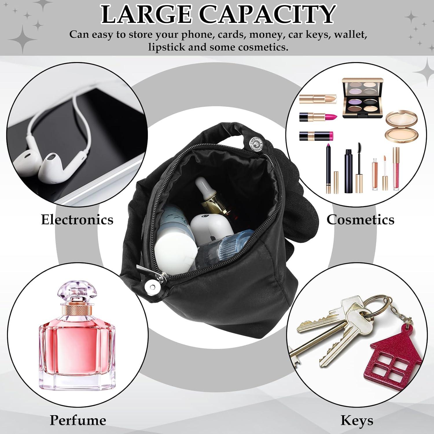 Bolso Clutch de Satén Negro Floral 3D para Mujeres - Sunnymove