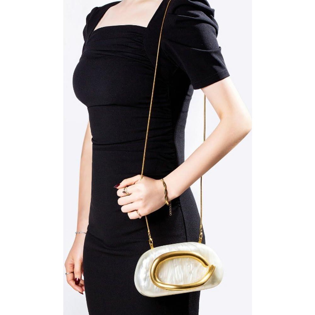 Bolso de mano burdeos Bagkeak de cuero vegano 19.5x7x10.5 cm