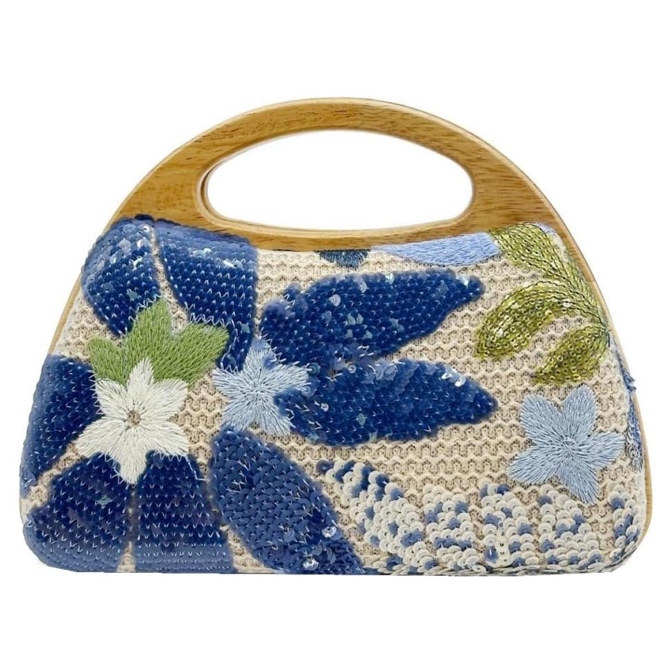 Bolso de paja UMREN para mujer, 23.1x9x17 cm, con cadena