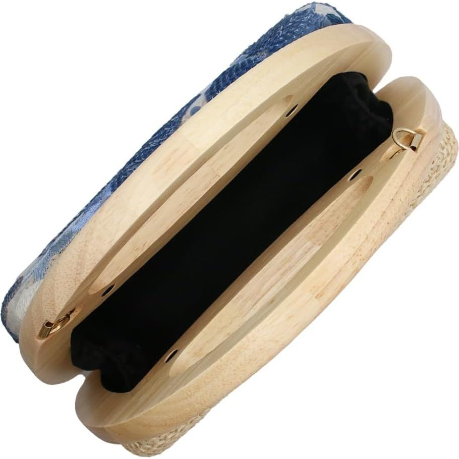 Bolso de paja UMREN para mujer, 23.1x9x17 cm, con cadena