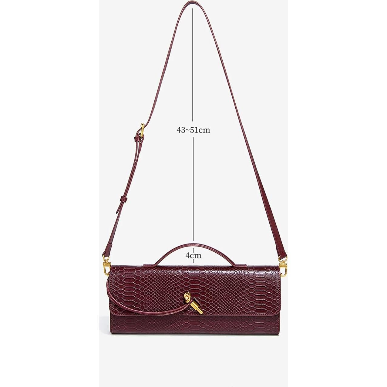 Bolso de mano de cuero PU esmeralda con estampado cocodrilo