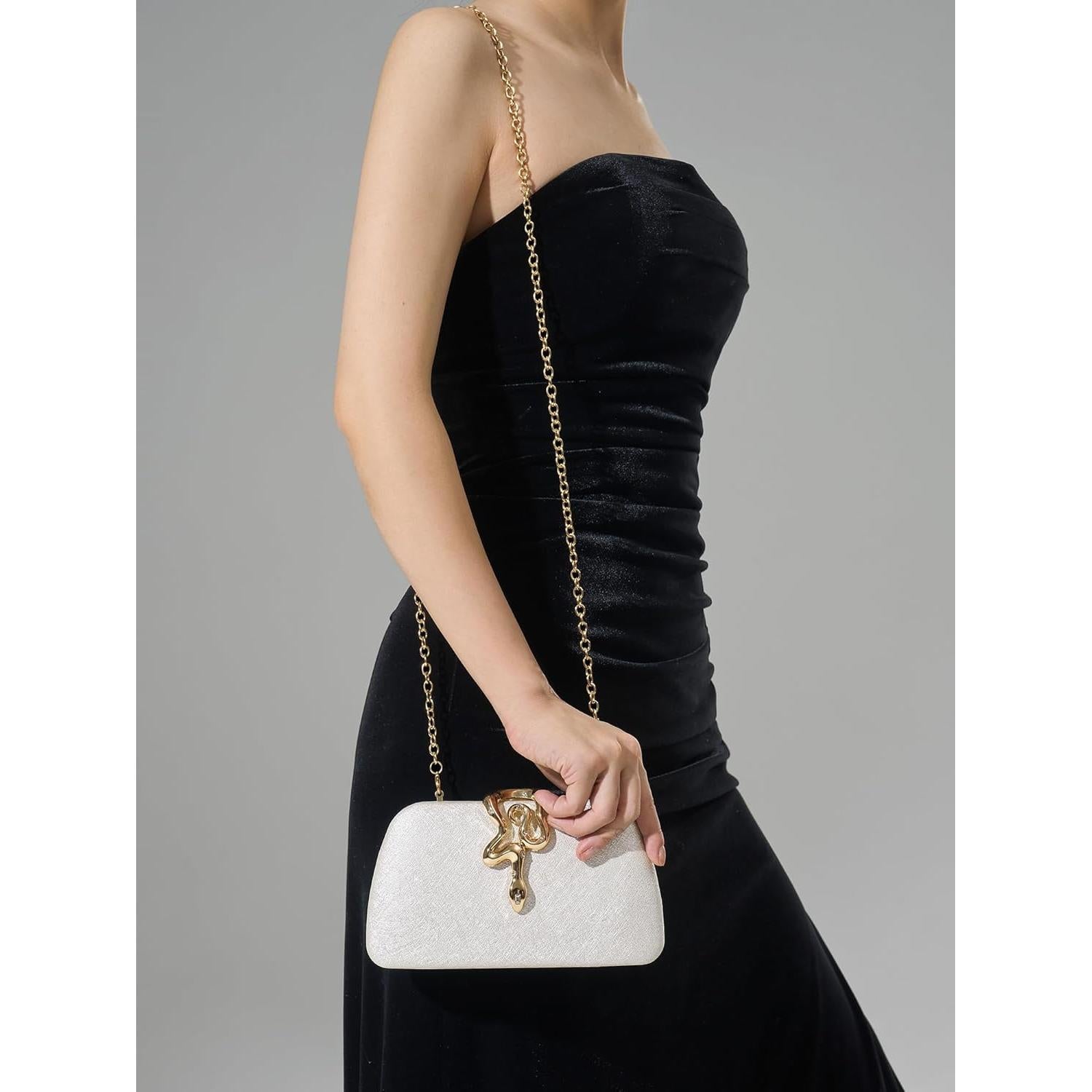 Cartera de Purpurina SWEETV Chunli para Mujeres - Elegante Bolsa de Noche