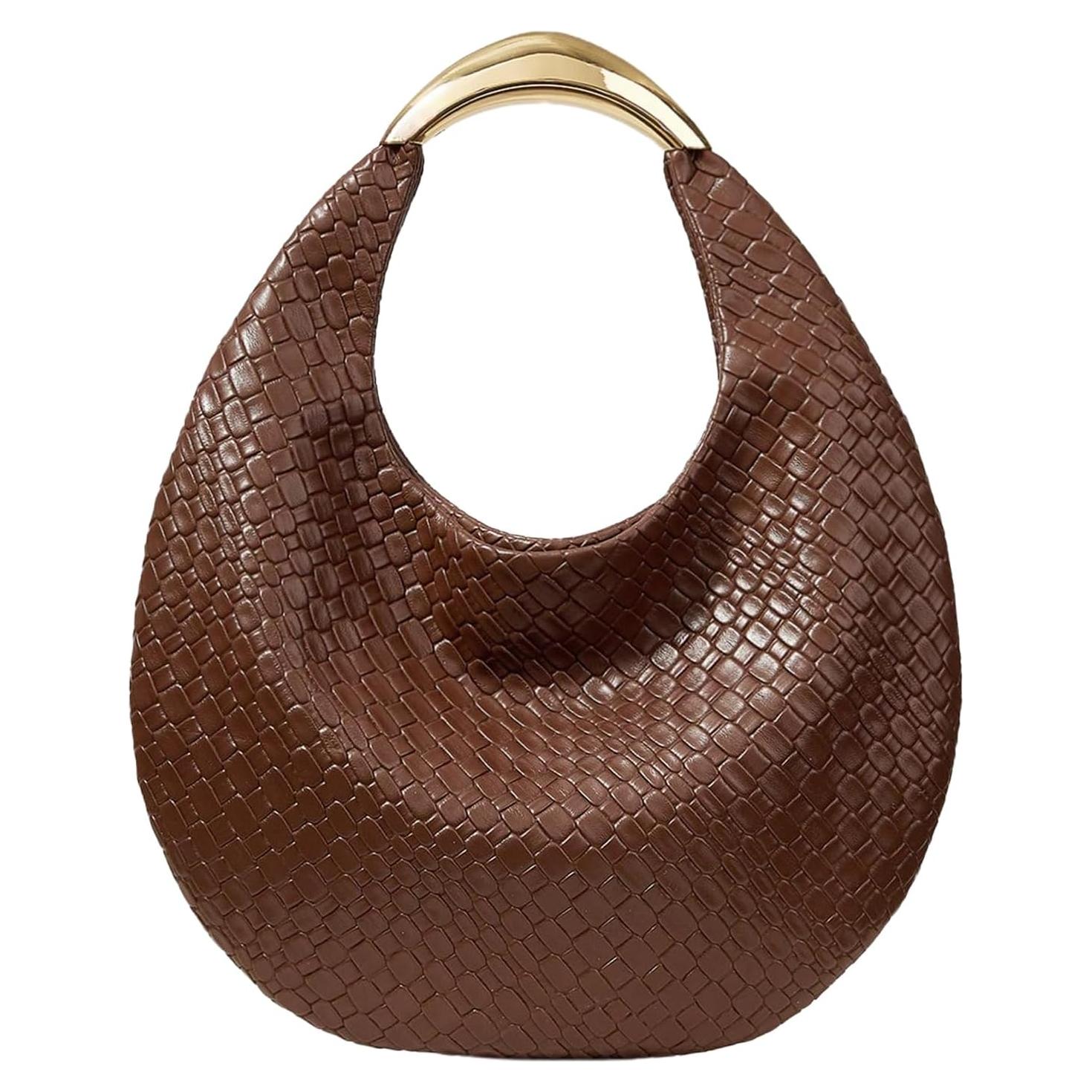 Bolso de Mano Woven QWINEE para Mujeres Talla Única Marrón