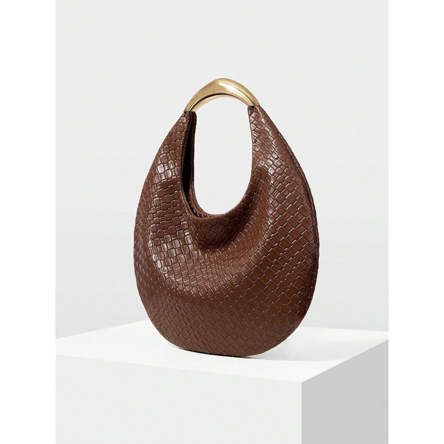 Bolso de Mano Woven QWINEE para Mujeres Talla Única Marrón