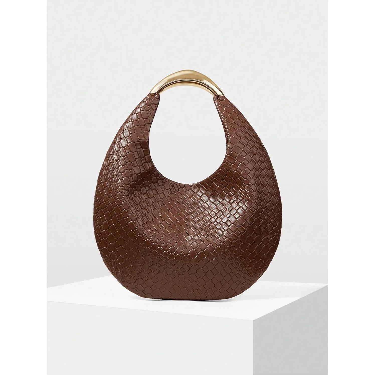 Bolso de Mano Woven QWINEE para Mujeres Talla Única Marrón