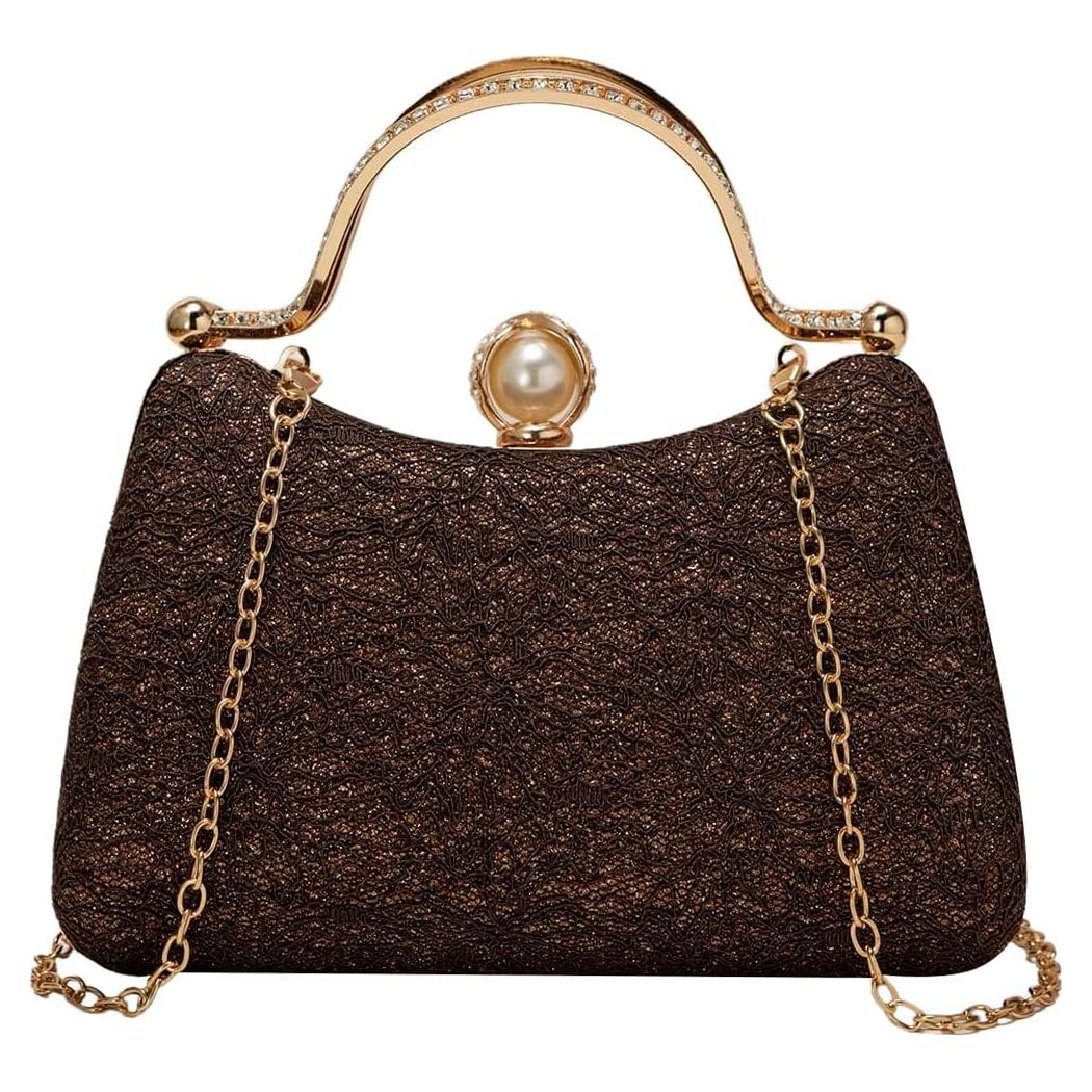 Bolso de Noche Brillante SweatyRocks con Correa de Cadena