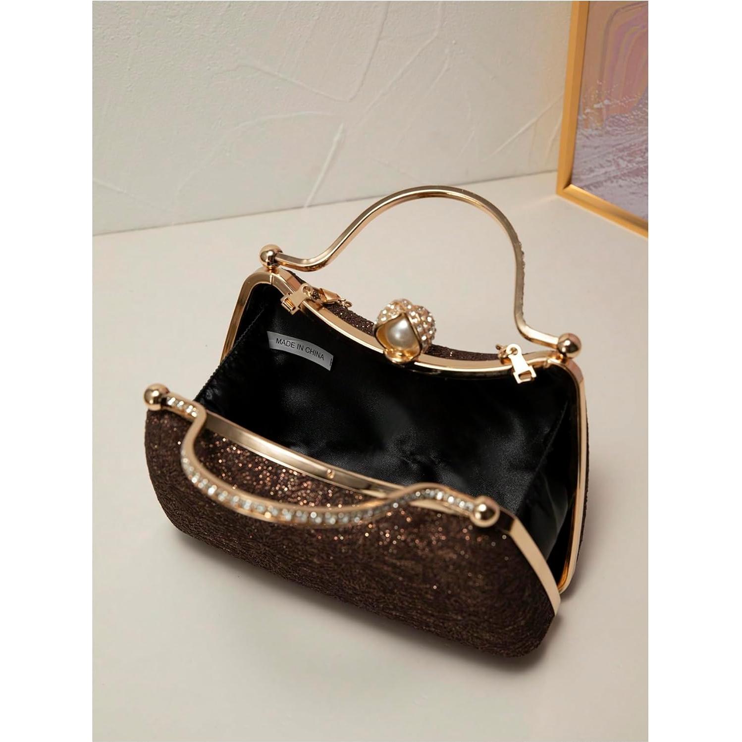 Bolso de Noche Brillante SweatyRocks con Correa de Cadena