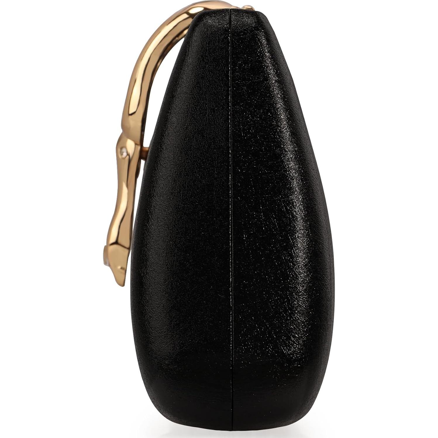 Bolso de Mano Formal Venoline Negro de Cuero Sintético 20x10.6x5.2cm