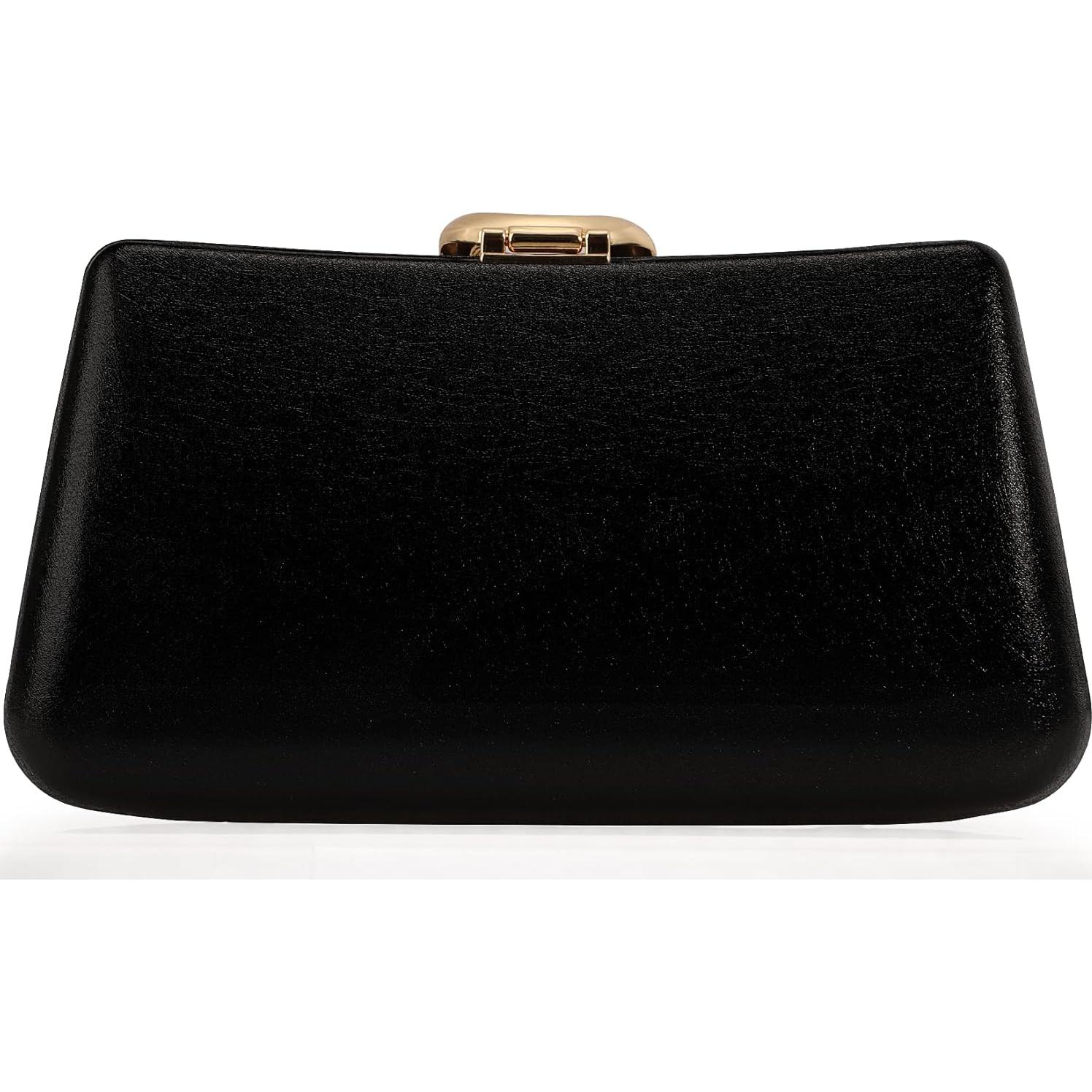 Bolso de Mano Formal Venoline Negro de Cuero Sintético 20x10.6x5.2cm