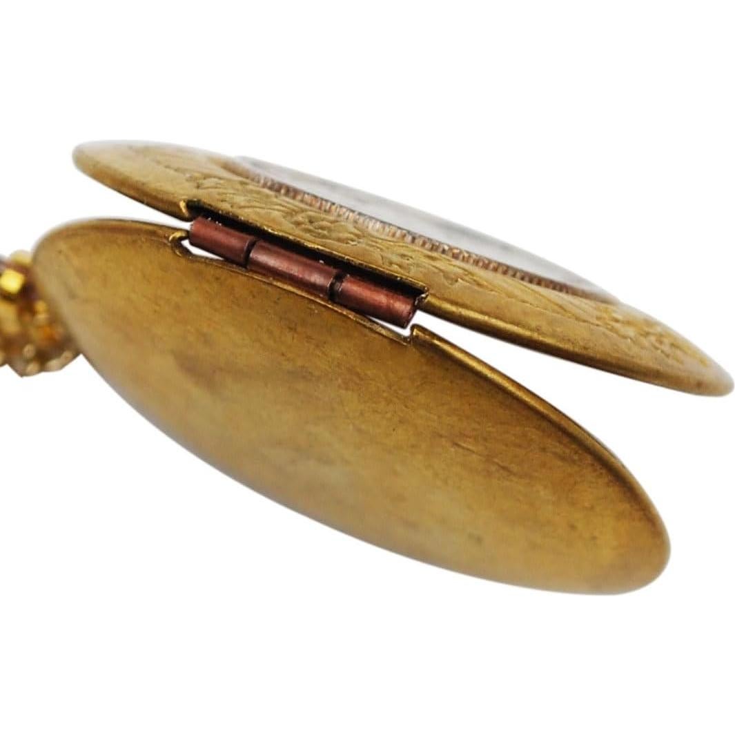 Collar de Relicario con Moneda Roosevelt 10 Centavos 1985