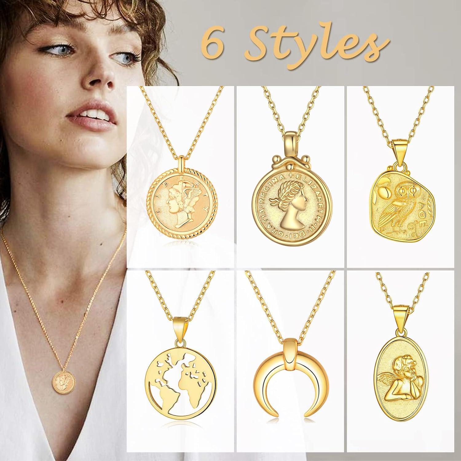 Collar de Moneda ChicSilver Plata Esterlina 18k para Mujeres