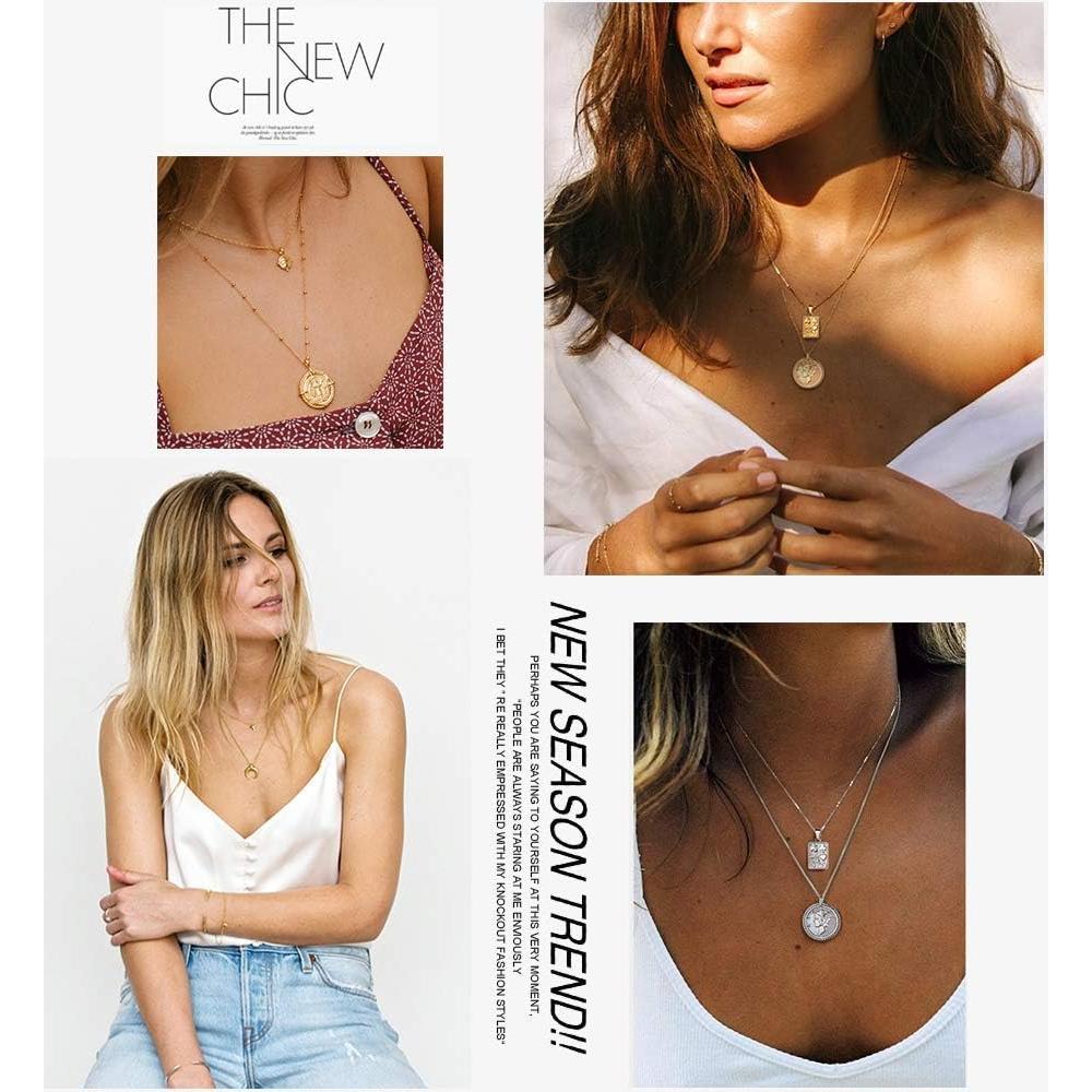 Collar de Moneda ChicSilver Plata Esterlina 18k para Mujeres