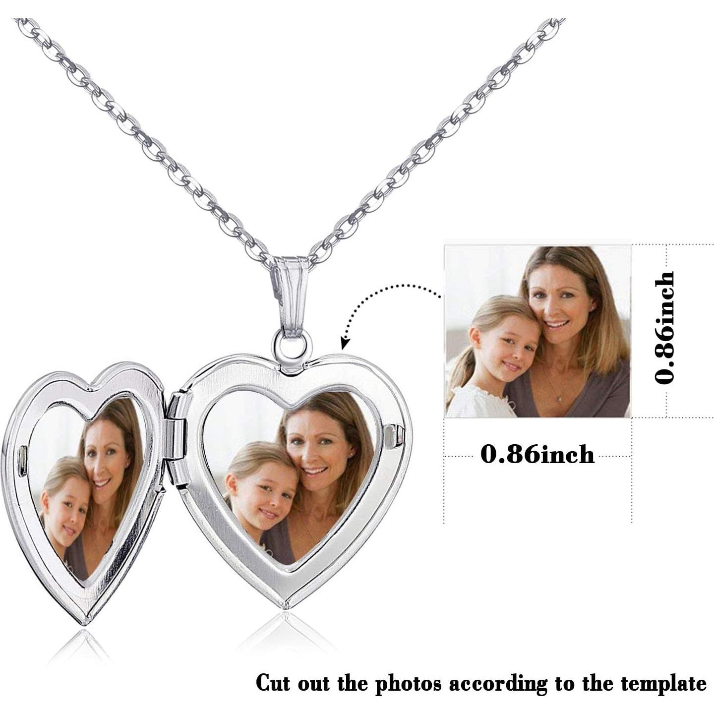 Collar con Colgante Inicial A-Z Youfeng Plateado 45cm