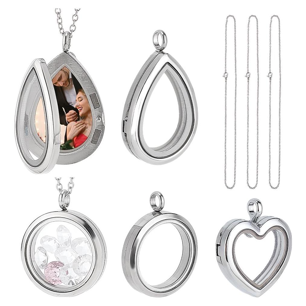 Collar con Colgante PH PandaHall 3 Estilos Acero Inoxidable