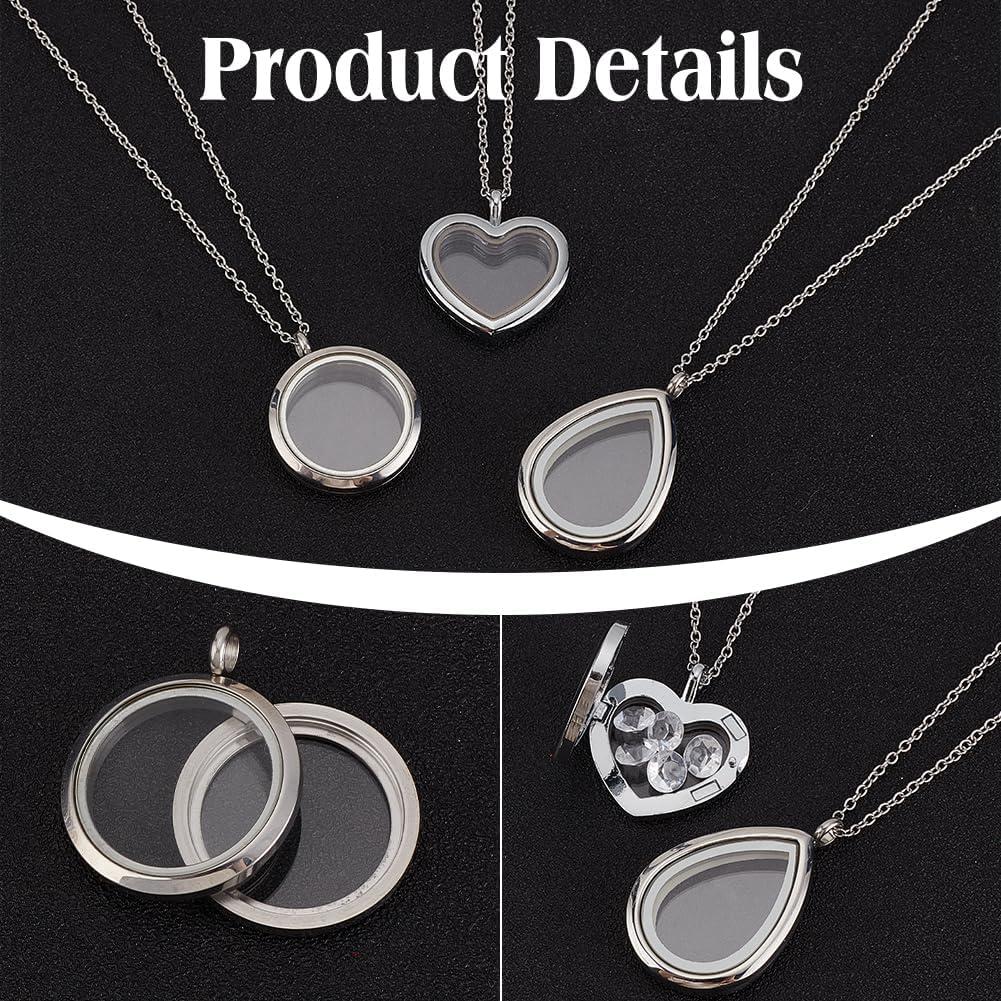 Collar con Colgante PH PandaHall 3 Estilos Acero Inoxidable