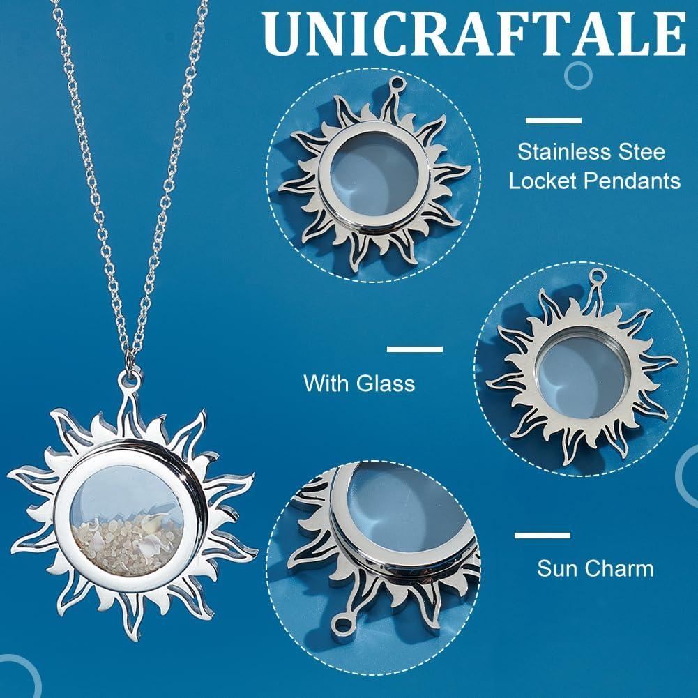 Colgante Flotante de Acero Inoxidable UNICRAFTALE 39mm Sol