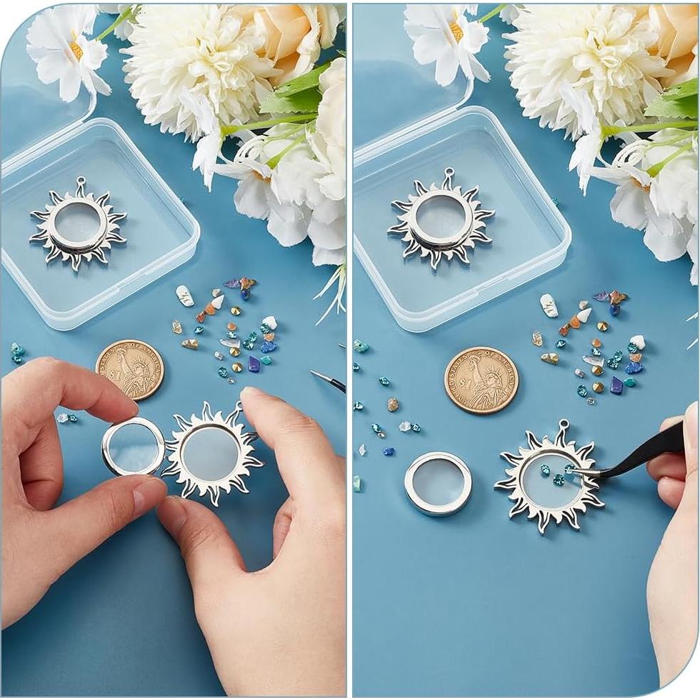 Colgante Flotante de Acero Inoxidable UNICRAFTALE 39mm Sol