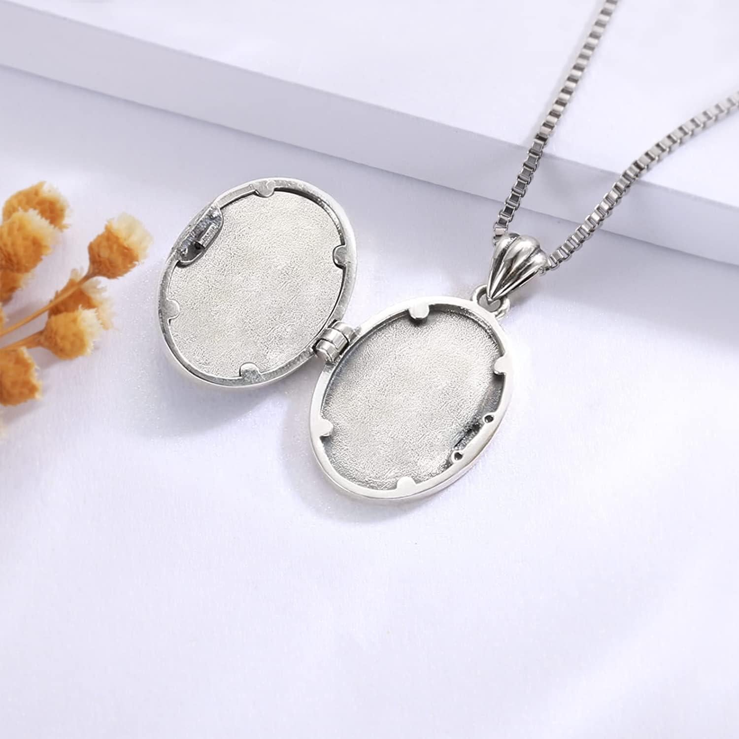 Colgante de Plata de Ley 925 Vintage con Cadena 22" para Mujer